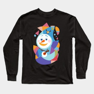 Portrait of Snowman 2 Long Sleeve T-Shirt